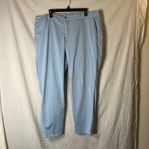 Kut from the Kloth Light Blue Crop Trouser Pant Women Plus Size 20W SP274GA1